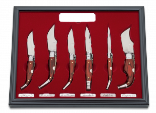 Frame display for pocket knives.Nº00 Red