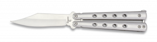 Albainox butterfly knife. Holed handle.