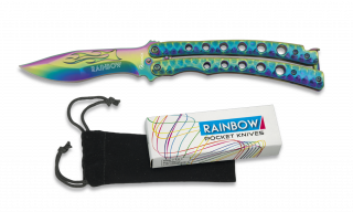 Rainbow balisong. Blade 10 cm