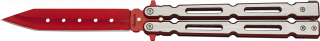 Couteau papillon Albainox rouge. L 11.5