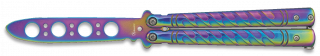 Rainbow training balisong knife