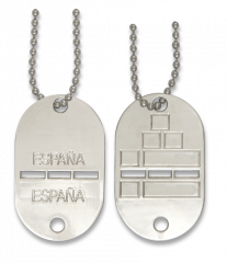 Plaque militaire Dog Tag ID ESPAGNOLE