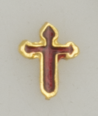 Miniature pin. Cross of St James. Golden