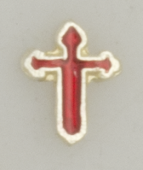 Miniature pin. Cross of St James.Silvery