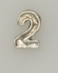 Numerical pin. 2. Silver