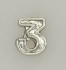 Numerical pin. 3. Silver