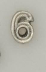 Numerical pin. 6. Silver