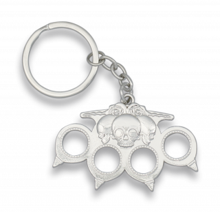 Skull plated key-ring