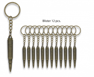 Bullet key-ring. Blister 12 pieces