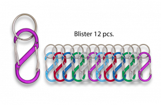 Mosquetón forma de 8 de colores 9 cm