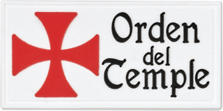 "Orden Del Temple" patch. 6x3 cm. Velcro