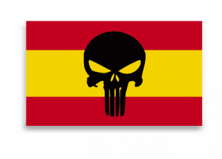 Wax drop sticker. Spain/Skull. Medium
