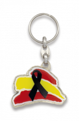 Key-ring. Spain/Black ribbon