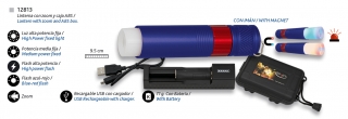 Lampe torche réchargeable avec boîte