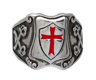anillo escudo cruz templaria