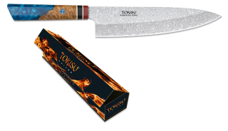 kitchen knife  Blue Tokisu Damask