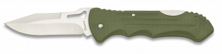 Albainox green ABS penknife. Clip. Bl 8