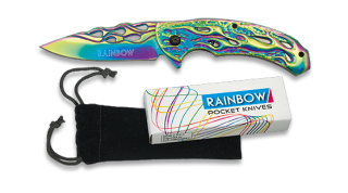 Pocket knife RAINBOW FOS flames 8 cm