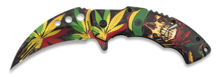 Navaja ALBAINOX 3D Relieve Marijuana