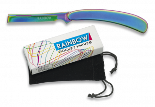 Rainbow razor penknife. Blade 6.7 cm