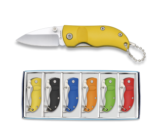 Set 6 Albainox pocket knives. Aluminium.