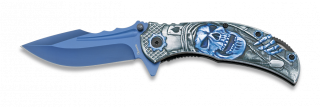 Navaja Albainox 3D calavera Azul. h: 9