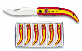 Set 6 pocket knives. Spain shield