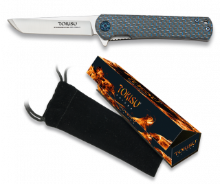 Tokisu G10 penknife/Blue carbon fiber