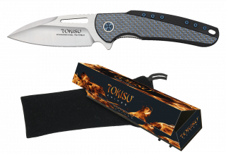 Tokisu CNC/G10 Carbon fib. folding knife