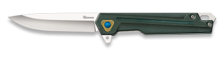 G10 green pocket knife with ball bearing