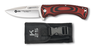 Couteau pliant K25. CNC G10 rouge-noir