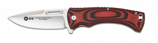 Couteau pliant K25. CNC G10 rouge-noir