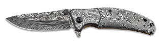 Albainox 3D Damascus folding knife