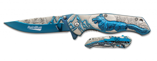 Albainox Rainblue wolf penknife.Bicolour