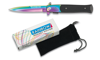 Rainbow pocket knife. Blade: 10 cm