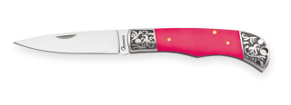 Navaja Albainox acr&iacute;lico rosa h: 7.9 cm