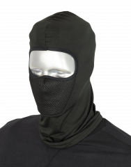 Black grid fleece balaclava. BARBARIC