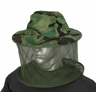 Boonie hat avec moustiquaire. Camo vert