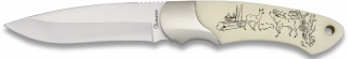Hunting knife with decoration