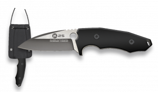 Couteau G10 noir K25. Lame 7 cm