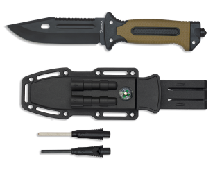 Albainox coyote-black tactical knife