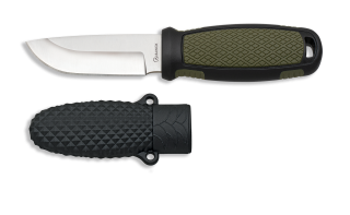 Albainox green-black knife. Blade 6.6 cm
