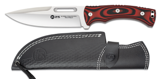 K25 G10 knife. Black-red. Blade 15 cm
