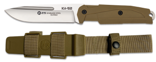 K25 KA-52 knife. Coyote rubber handle