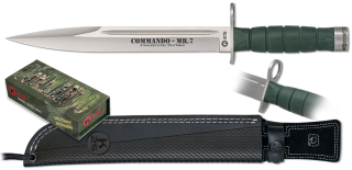 Bayoneta K25 COMMANDO  verde CNC 26cm