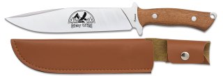 Natural wood handgrip knife. Blade 19.5