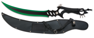machete Albainox negro / verde anillas