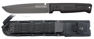 Cuchillo táctico K25 puño goma negra