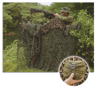 Camouflage net wiht compression bag