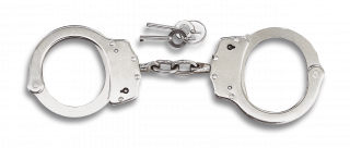 Professional handcuffs. Silver nickel